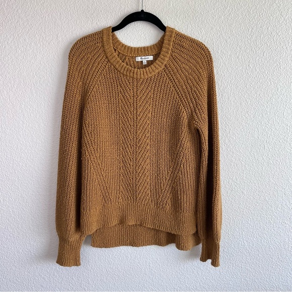 Madewell Women’s Balloon-Sleeve Pullover Sweater Antique Gold - Picture 1 of 9